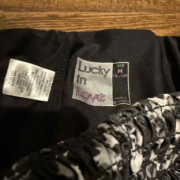 LUCKY IN LOVE Metallic Stars Skort Size M 8-10 Novelty Print Full of Love Smock - Picture 4 of 6